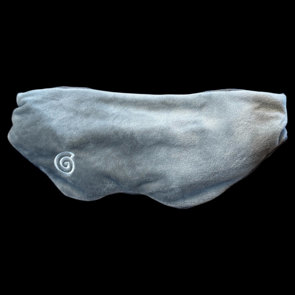 NEW Weighted Gray Fleece eye mask Headband with Embroidered Logo